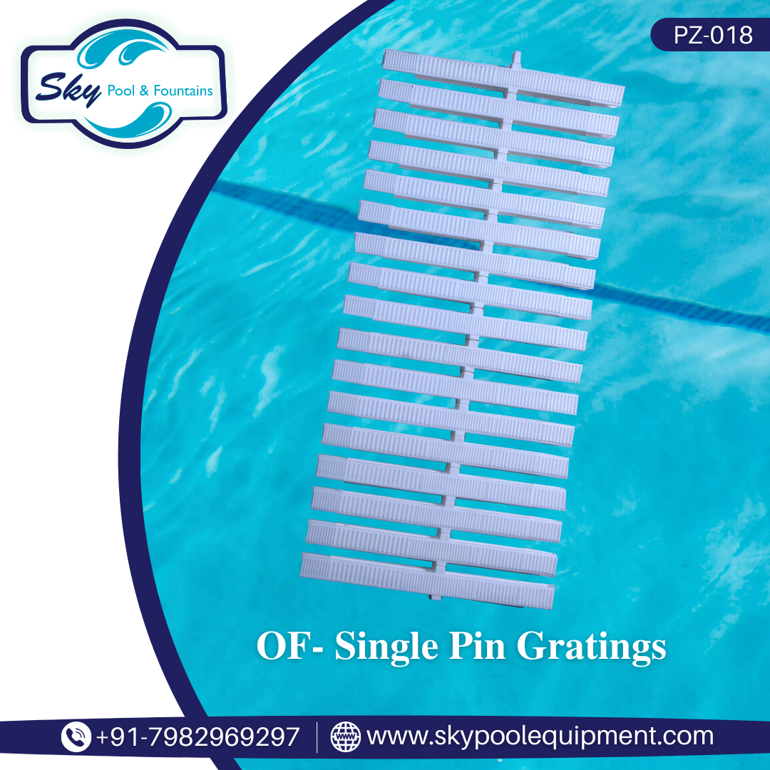 swimming pool contractor manufactures Single Pin Pool Gratings